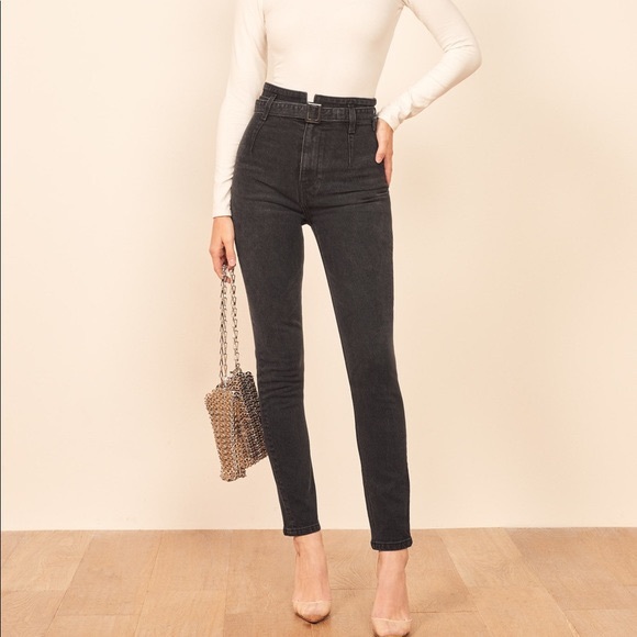 Reformation Denim - Reformation Kayo High and Skinny Black Jeans
